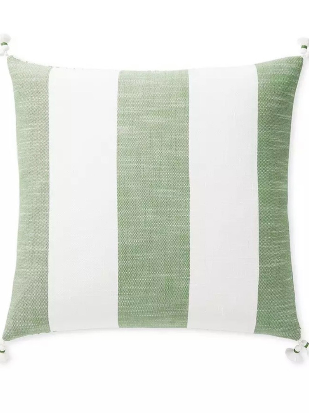 NEW Serena & Lily Bay Stripe Stripe Indoor/Outdoor Pillow AND Insert - Grass